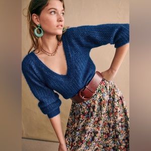 Sézane Alicia Skirt in Fall is Blooming (Size 4/36)